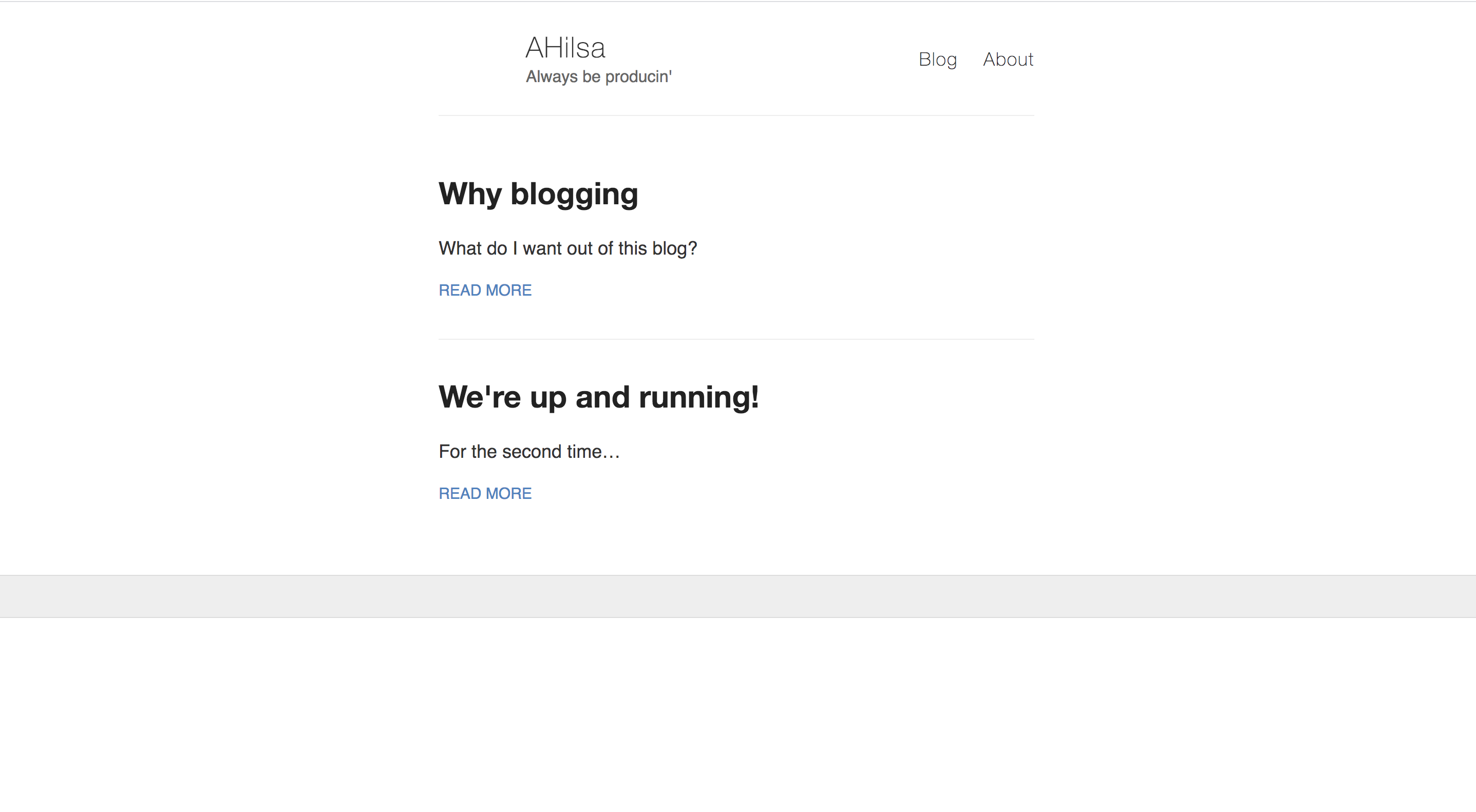 Blog screenshot